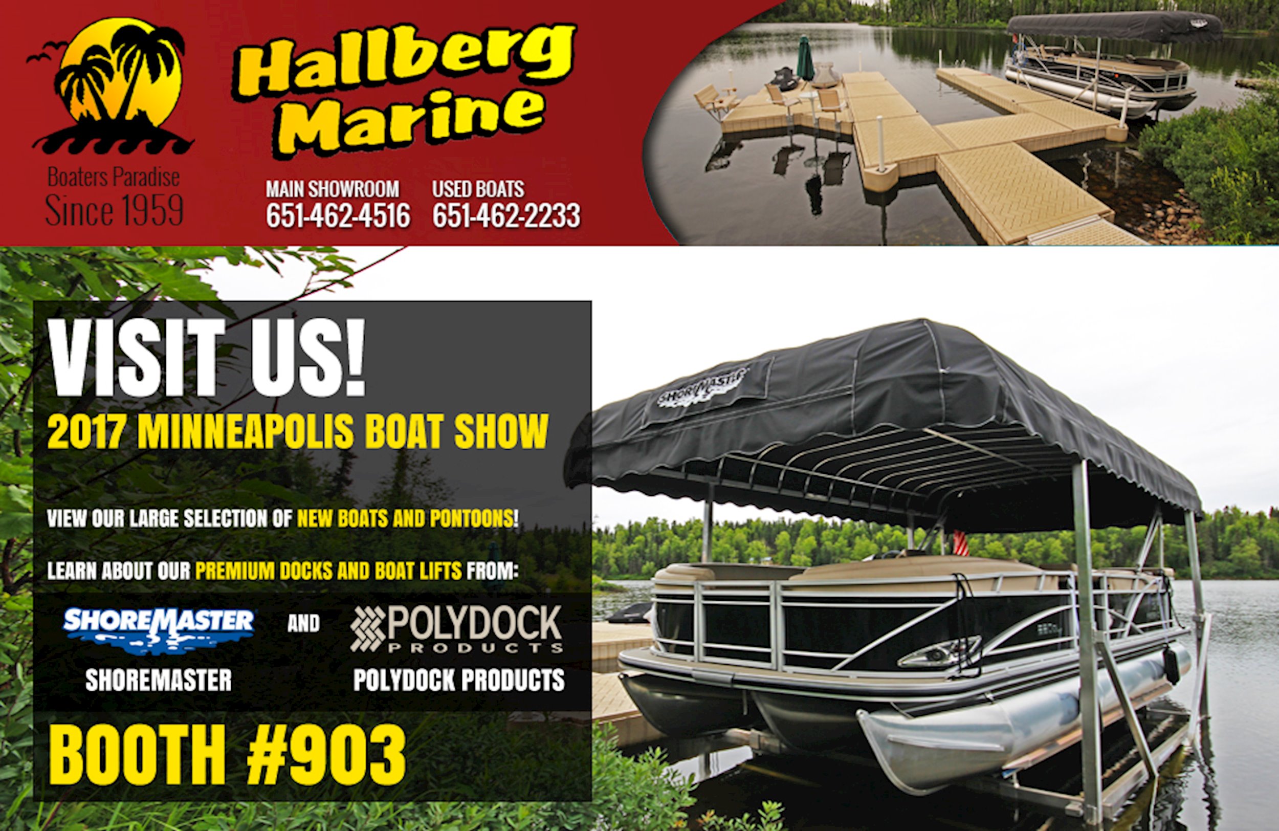 New Floating Docks at 2017 Minneapolis Boat Show - Hallbergs Boat Show Msp 2500